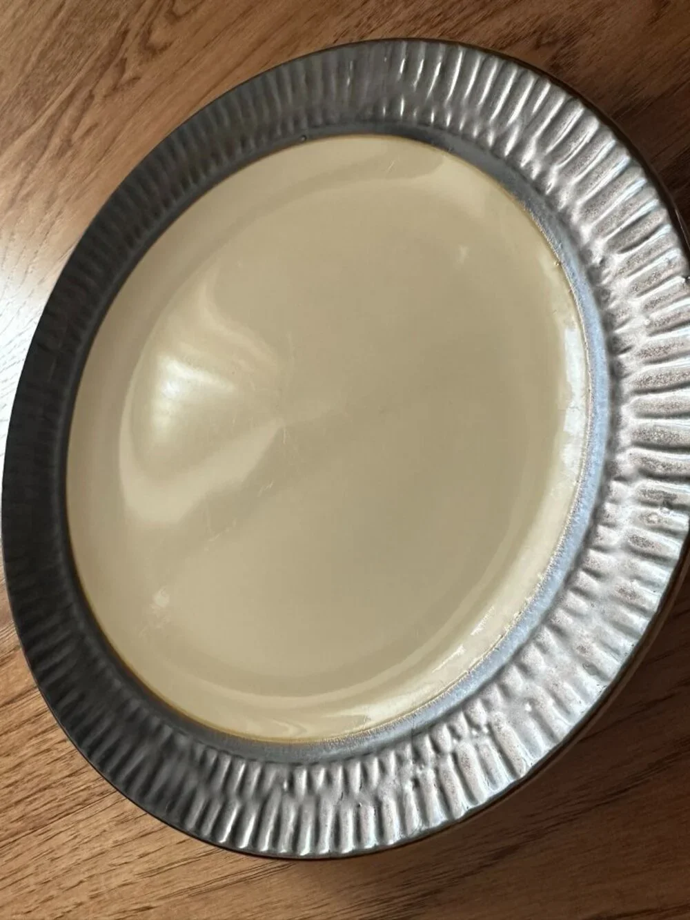Crate & Barrel | Scavo Set of 2 Dinner Plates Embossed Metallic Brown Border